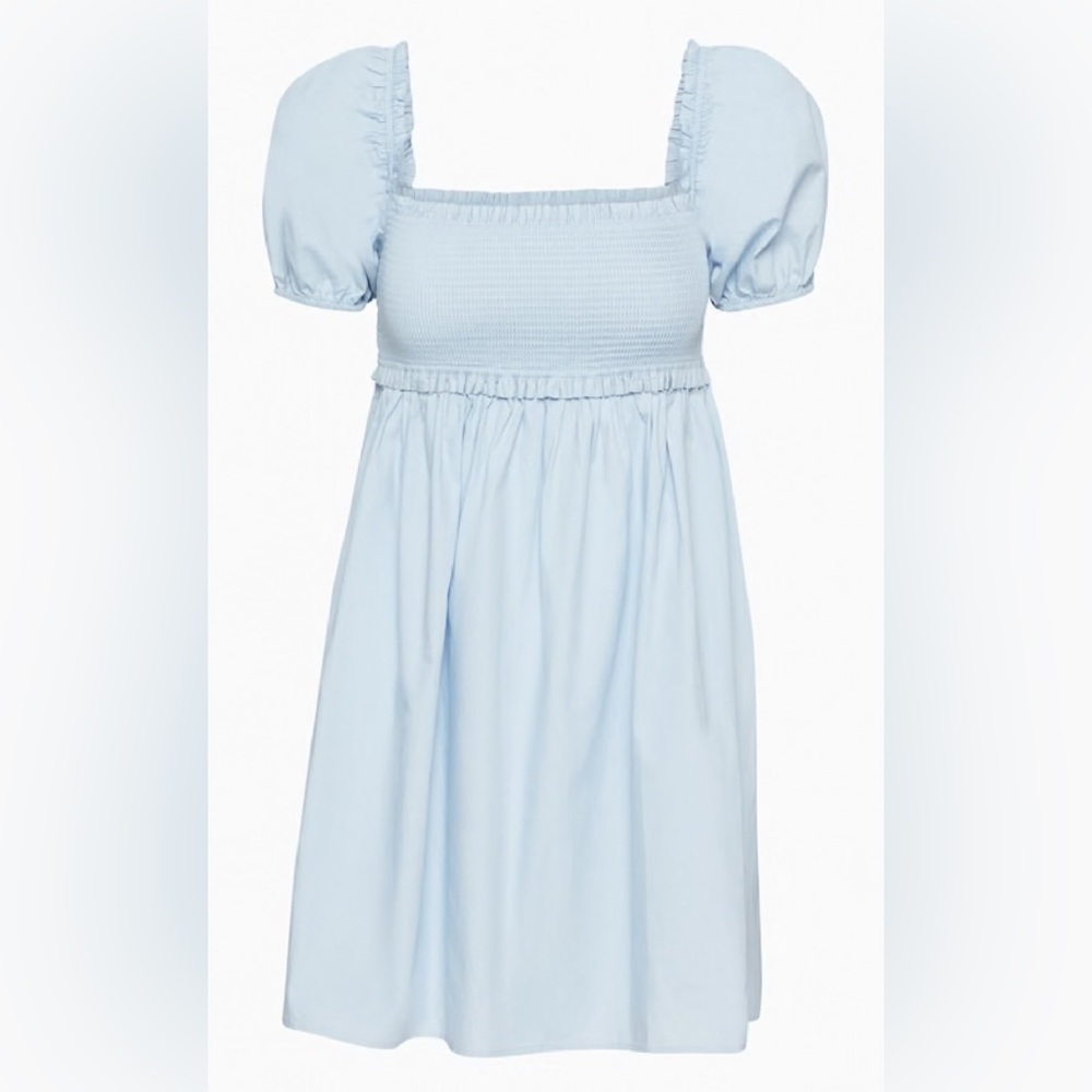 Aritzia Sunday Best Hadley Poplin Puff Sleeve Dress